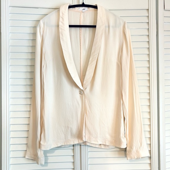 LPA Off White Cream Lightweight Blazer Jacket Size Small S - Picture 2 of 7